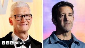Read more about the article New era as Apple names new boss to replace Tim Cook after 15 yearsTernus will take over running the technology giant in September as Cook steps up to become executive chairman.2 hrs agoTechnology