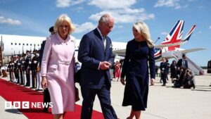 Read more about the article King Charles and Queen Camilla arrive in US for Trump state visit – watch live