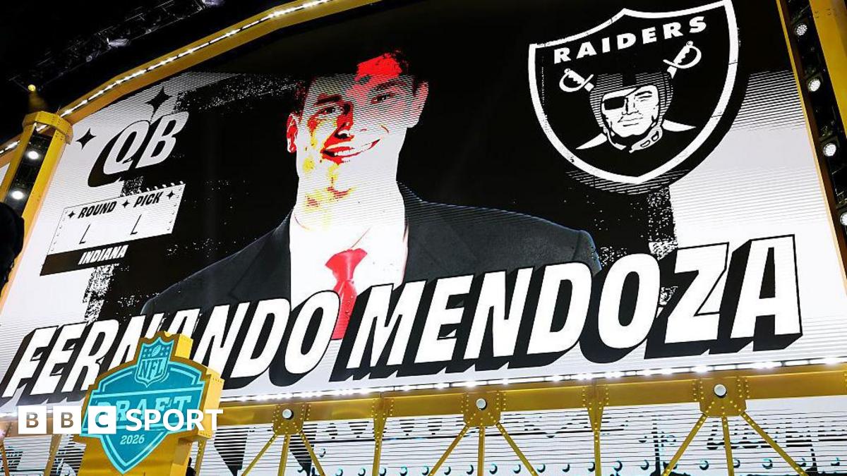 Read more about the article NFL Draft 2026: Fernando Mendoza is first overall pick by Las Vegas Raiders