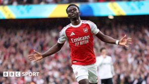 Read more about the article Bukayo Saka back to his best at crucial time for Arsenal