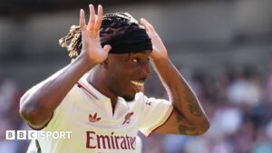 Read more about the article Crystal Palace 1-2 Arsenal: Gabriel Jesus and Noni Madueke score as champions win