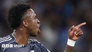 Read more about the article Espanyol 0-2 Real Madrid: Vinicius Junior double makes Barca wait for title