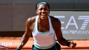 Read more about the article Italian Open 2026: Coco Gauff shows spirit to beat Iva Jovic in Rome