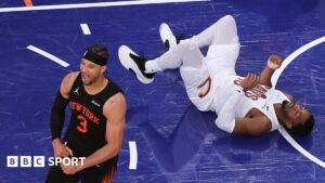 Read more about the article New York Knicks produce 18-point surge in win over Cleveland Cavaliers