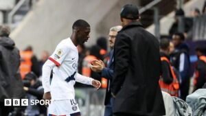 Read more about the article Ousmane Dembele having treatment for muscle strain, Paris St-Germain reveal