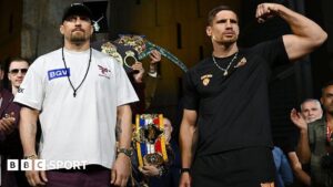 Read more about the article Usyk vs Rico: Oleksandr Usyk champion weighs career-heavy 16st 9lb for fight against Rico Verhoeven