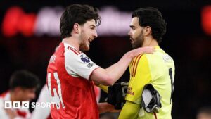 Read more about the article PFA player of the year shortlist: Declan Rice, Gabriel, David Raya, Bruno Fernandes, Erling Haaland & Rayan Cherki